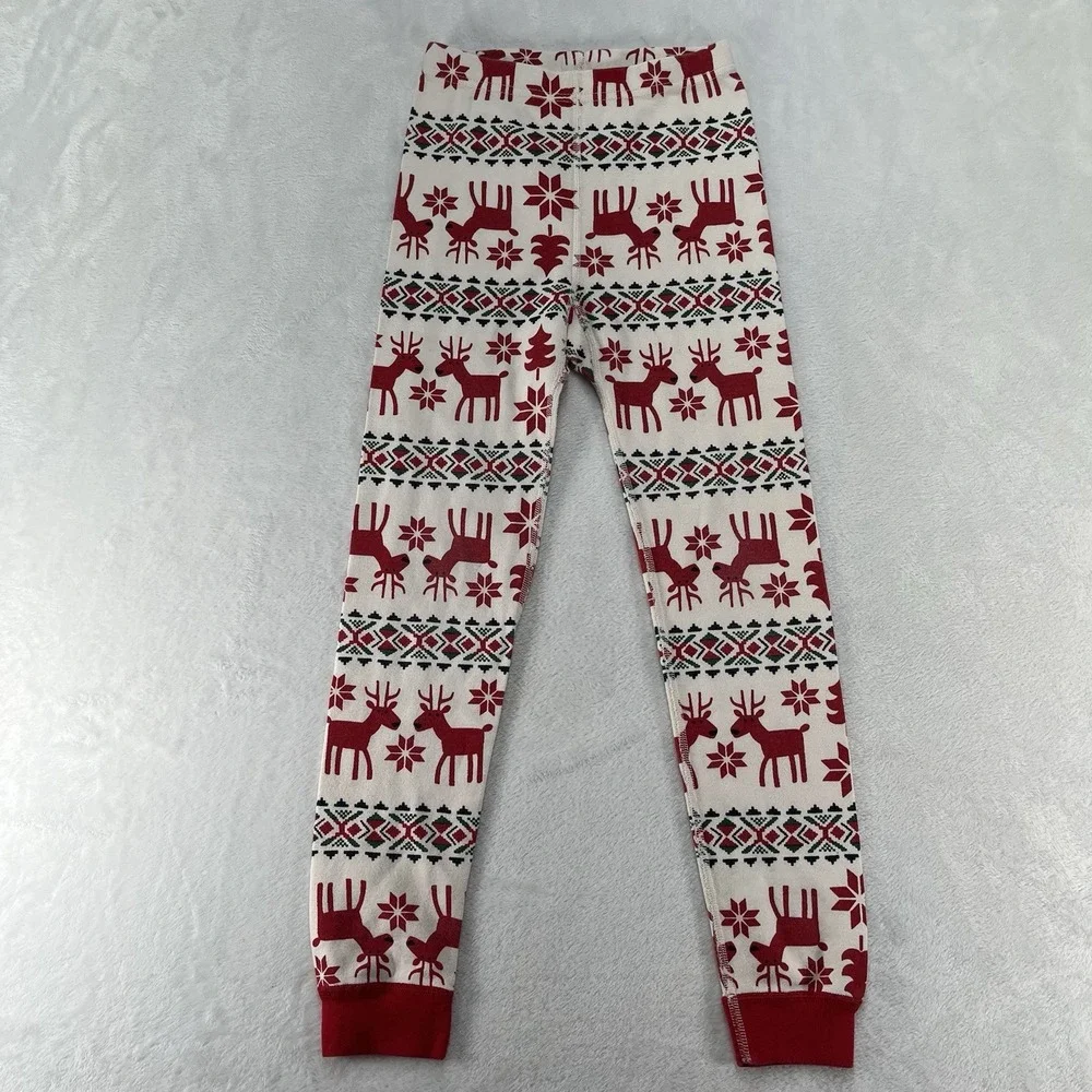 Hanna Andersson Organic Cotton Pajamas Unisex Kids 8 Christmas Holiday Fair Isle